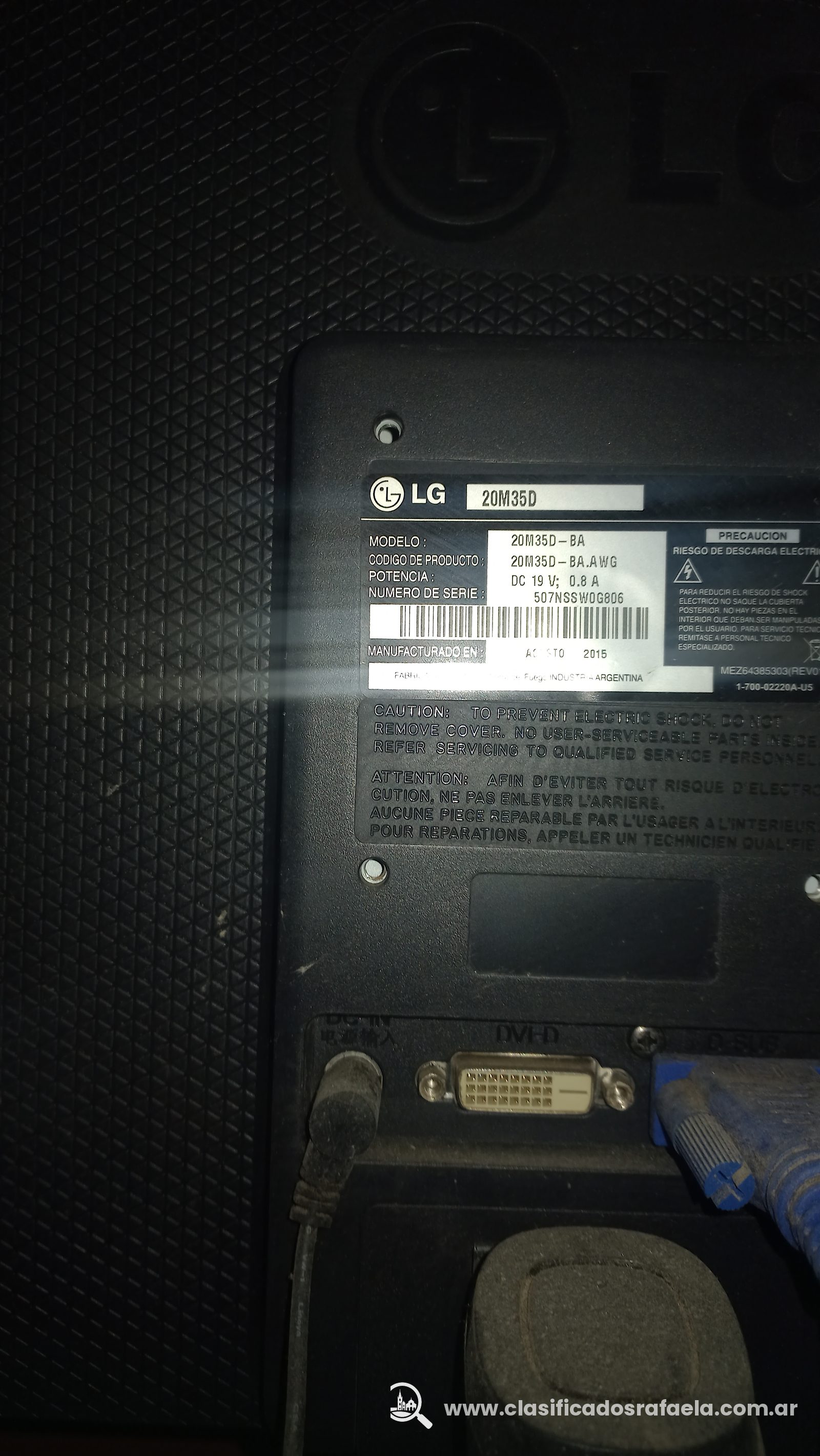 Foto 2 de Vendo monitor Led LG 19.5'